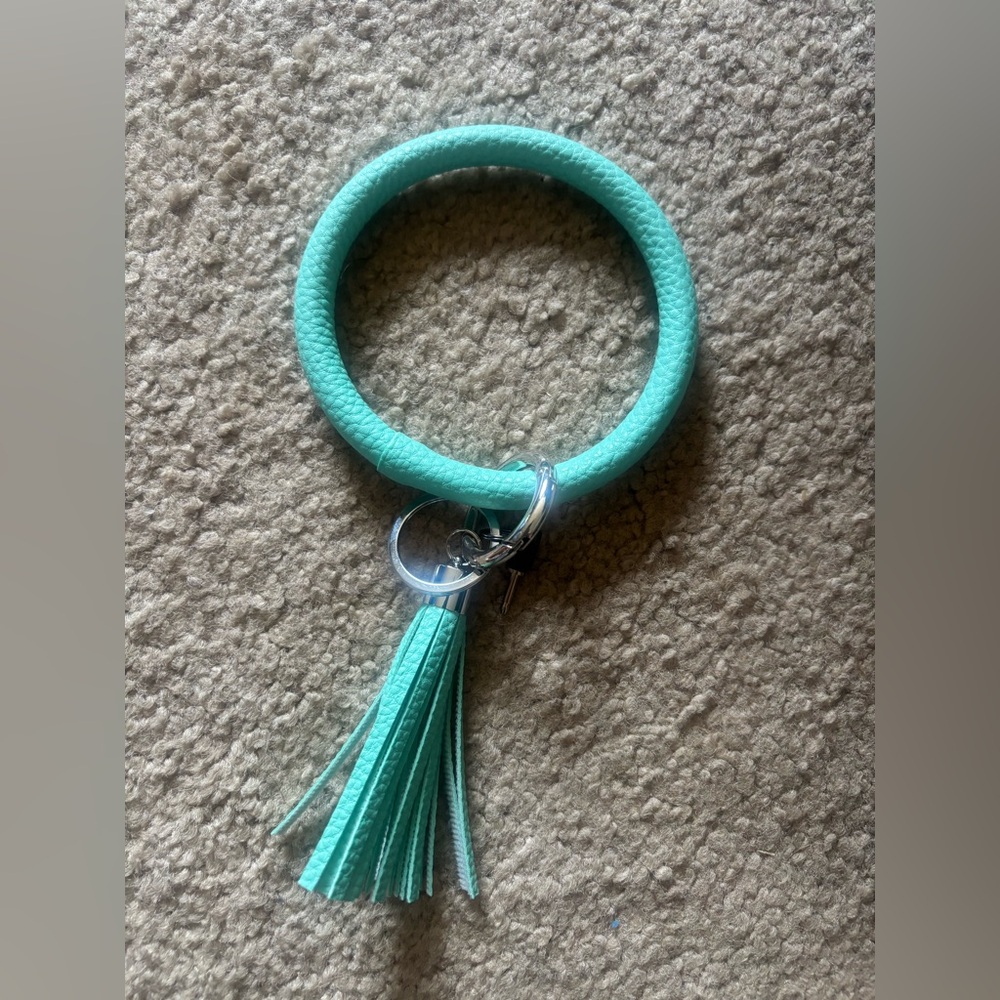 Turquoise Keychain Bracelet with Tassel
